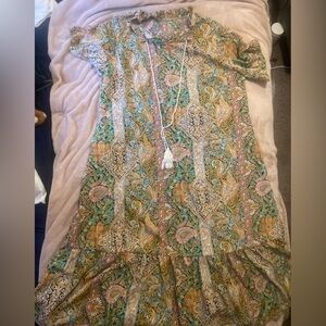 NWOT Floral Paisley Dress with Necklace